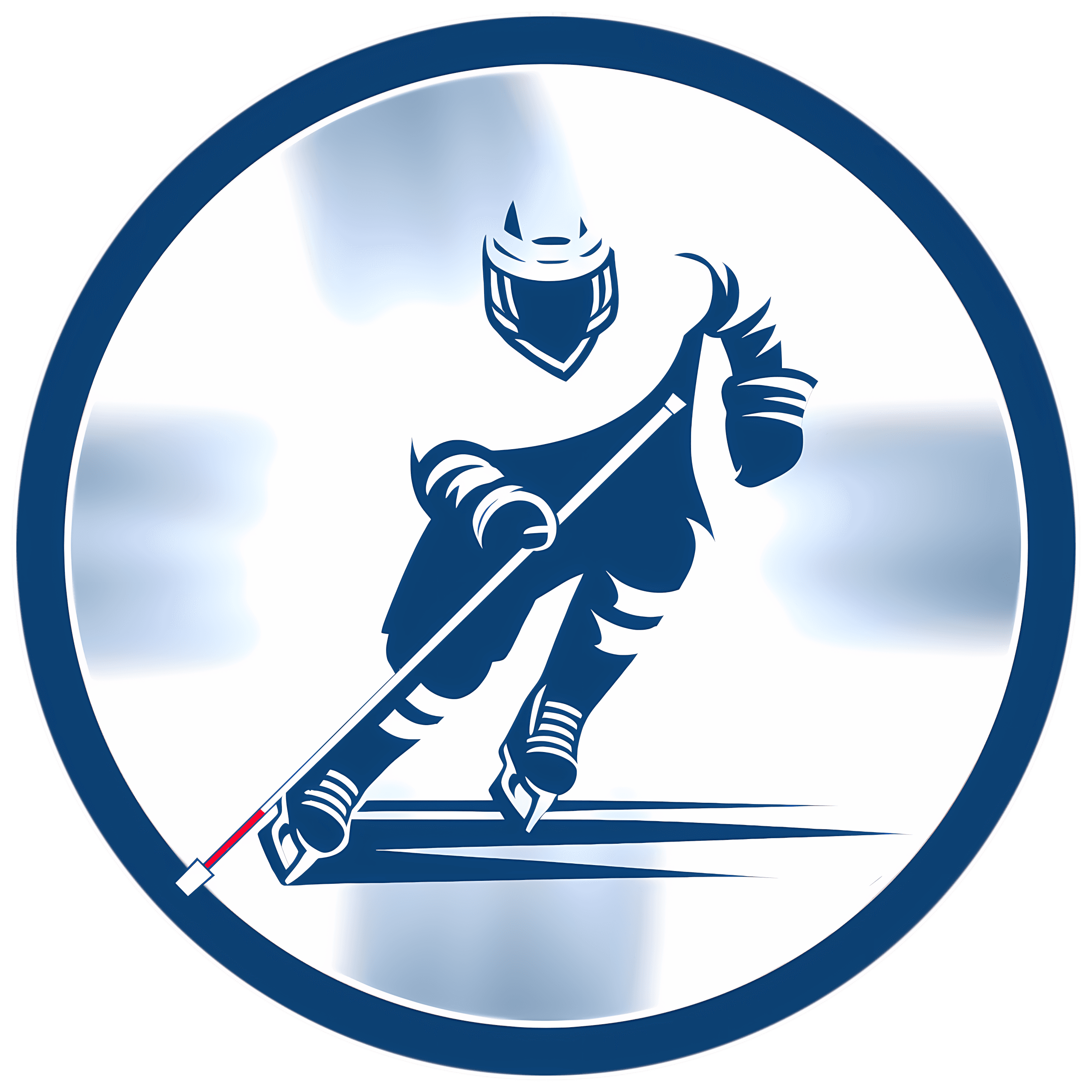 The logo of Suomen näkövammaisjääkiekko ry (the Finnish Blind Ice Hockey Association).
